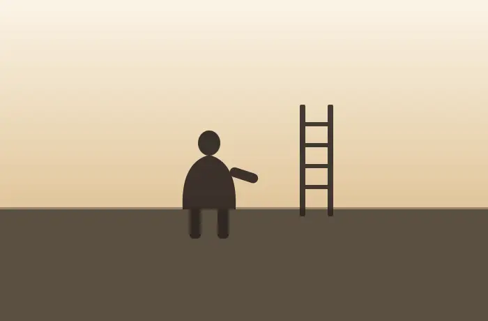 Illustrated silhouette of a worker at roof height against a dawn sky, stylized, not a photograph of an actual crew member